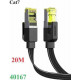 Cáp mạng CAT7 đúc sẵn dẹt dài 20M tốc độ 10Gbps 600Mhz 30AWG U/FTP Ugreen 40167 cao cấp (bện Nylon)