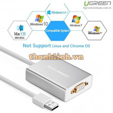 Cáp chuyển đổi USB to VGA chính hãng Ugreen 40244 cao cấp