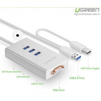 USB 3.0 ra VGA + 3 USB Ports model 40256 80CM 80CM Ugreen 40256