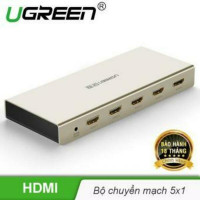 Bộ chuyển mạch HDMI 5 vào 1 ra hỗ trợ 3D 4K chính hãng Ugreen 40279 cao cấp