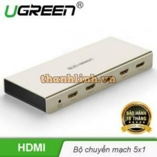 Bộ chuyển mạch HDMI 5 vào 1 ra hỗ trợ 3D 4K chính hãng Ugreen 40279 cao cấp