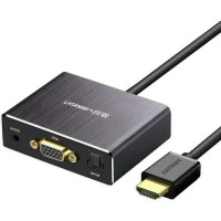 Cáp chuyển đổi HDMI to VGA + Audio và 1 cổng quang SPDIF chính hãng Ugreen 40282 cao cấp
