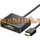 Cáp chuyển đổi HDMI to VGA + Audio và 1 cổng quang SPDIF chính hãng Ugreen 40282 cao cấp