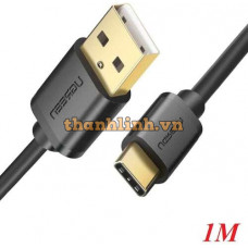Ugreen 40553 1m màu đen cáp USB Type-C sạc nhanh và truyền dữ liệu US141 20040553