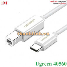 Cáp máy in chuẩn Type-c Ugreen 40560 dài 1M chính hãng