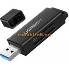 Ugreen 40750 Màu Đen Đầu Đọc Thẻ Nhớ SD/TF USB 3.0 CM104 20040750