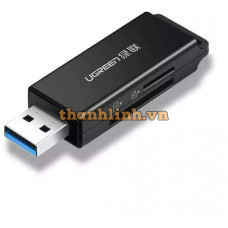 Đầu Đọc Thẻ Kép USB 3.0 Sang TF + SD Ugreen (Đen) 40752