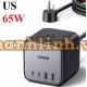 Trạm sạc nhanh DigiNest Cube GaN PD 65W dài 1,8M USB Type-C*2, USB Type-A*2,AC Outlet*3 Ugreen 40861