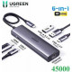 Thiết bị mở rộng USB Type-C 6 in 1 HDMI 4K@60Hz/Hub USB 3.0/LAN/PD 100W Ugreen 45000 cao cấp