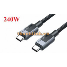 Cáp sạc nhanh, dữ liệu 240W 5A USB Type-C to Type-C dài 2M Ugreen 45068 cao cấp (bọc dù)