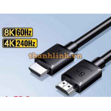 Cáp HDMI 2.1 dài 1.5M 8K@60Hz 48Gbps hỗ trợ HDR eARC Ugreen 45431 cao cấp