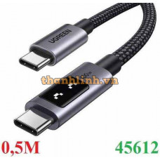Cáp sạc nhanh 5A Uno USB-C sang USB-C dài 0,5M công suất 100W Ugreen 45612 cao cấp