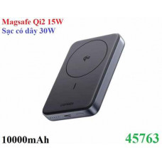 Pin sạc dự phòng không dây 10000mAh Magsafe Qi2 15W Ugreen 45763 cao cấp