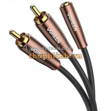 Cáp âm thanh Ugreen 3.5mm Female to 2×RCA Male 1m 50130