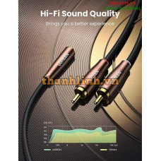 Ugreen 3.5mm Female to 2×RCA Male Audio Cable 2m 50131