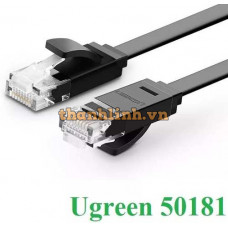 Dây cáp mạng đúc sẵn dẹt CAT6 dài 30m 26AWG Ugreen 50182 (màu đen)