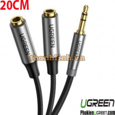 Cáp chia 2 cổng Audio 3.5mm dài 20cm Ugreen 50253