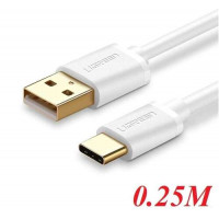 Ugreen 50388 0,25M màu Trắng Cáp USB Type-C sang USB 2.0 Cáp dẹt US141 20050388
