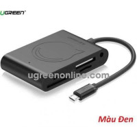 Ugreen 50414 đọc thẻ Micro USB OTG 2.0 ra Hub 3 Ports hỗ trợ thẻ SD SDHC MINI SD MICRO SD MICRO SDHC T-FLASH MS M2 50414 20050414