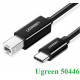 Cáp máy in USB 2.0 Type-C to USB Type-B dài 2M Ugreen 50446 (Màu đen)