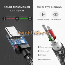 Cáp USB Type-C to Type-C 3.1 Gen1 dài 2M hỗ trợ 4K60Hz dữ liệu 5Gbps sạc PD60W Ugreen 50450 cao cấp