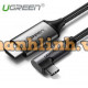Ugreen 50530 2M màu đen cáp chuyển USB Type-C bẻ góc phải 90 độ ra 4K HDMI đầu kim loại chống nhiễu MM141 20050530