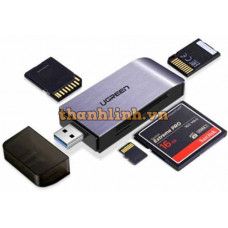 Ugreen 50541 Màu Đen Đầu đọc thẻ USB 3.0 sang SD + TF + CF + MS cao cấp CM180 20050541