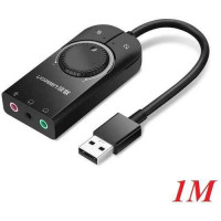 Ugreen 50599 1M Màu Đen USB External Stereo Sound Adapter CM129 20050599
