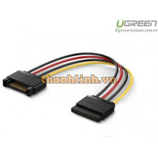 Cáp nối nguồn sata 15Pin (Male to Female) dài 20cm chính hãng Ugreen 50718 cao cấp