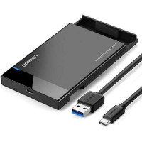 Hộp đựng ổ cứng 2,5inch SATA USB type-C Hỗ trợ 6TB Chính hãng Ugreen 50743 cao cấp