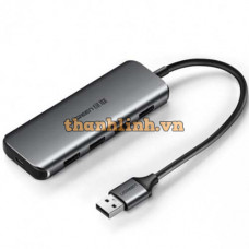 Ugreen 50768 25CM USB 3.0 4 Ports Hub Đen CM207 20050768