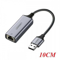 Ugreen 50921 10CM màu xám card mạng USB 2.0 ra RJ45 100Mbps CM209 20050921
