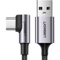 Cáp sạc, dữ liệu USB-A to USB Type-C bẻ góc 90 độ dài 2M Ugreen 50942 cao cấp (hỗ trợ sạc nhanh)