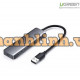 Hub chia 4 cổng USB 3.0 hỗ trợ cấp nguồn Micro USB chính hãng Ugreen 50985 cao cấp