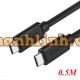 Ugreen 50996 0,5M màu đen Dây USB 2 đầu Type-C US286 20050996
