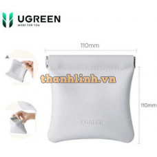 Túi Đựng Phụ Kiện Chất Liệu Da Từ Tính Ugreen 55954 L918 – Vải Lót Nhung Mềm, Kháng Nước, kích thước 110mm x 110mm