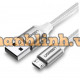 Cáp Ugreen USB 2.0 A to Micro USB Dây nhôm mạ niken 0.25m (Trắng) 60149