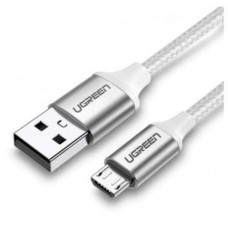 Cáp Ugreen USB 2.0 A to Micro USB Dây nhôm mạ niken 1.5m (Trắng) 60152