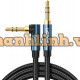 Cáp audio âm thanh AUX 3.5mm bện Nylon bẻ góc 90 độ dài 1,5M Ugreen 60180 (Blue)