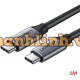 Ugreen 60183 1M Usb 3 1 60W màu xám Vỏ nhôm Mạ niken cáp 2 đầu Type-C US161 20060183
