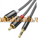 Cáp âm thanh Audio 3.5mm ra 2 RCA dài 3M bọc Nylon Ugreen 60242