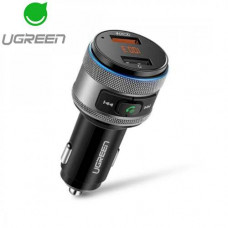 Bộ phát Bluetooth FM Ugreen cho ô tô Quick Charge 3.0 + FM + Bluetooth 4.2 (Đen/Xám) 60283