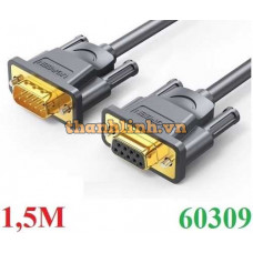 Cáp com chéo DB9 RS232 âm-dương 30AWG dài 1,5M Ugreen 60309 cao cấp