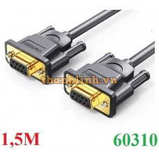 Cáp com chéo DB9 RS232 âm-âm 30AWG dài 1,5M Ugreen 60310 cao cấp