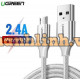 Cáp Ugreen USB 2.0 A to Micro USB Dây nhôm mạ niken 3m (Trắng) 60404