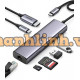 Thiết bị mở rộng 7 in 1 USB Type-C ra HDMI 4K@60hz/USB/LAN Gigabit/PD100W/SD/TF Ugreen 60515