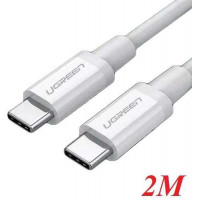 Ugreen 60520 2M màu trắng Dây USB Type-C sang USB Type-C US264 10060520