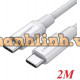 Ugreen 60520 2M màu trắng Dây USB Type-C sang USB Type-C US264 10060520