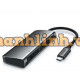 Ugreen 60557 Bộ chuyển đổi Type-C sang 3 USB 3.0 + HDMI + VGA + LAN + nguồn Type-C CM256 10060557