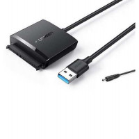 Ugreen 60561 USB 3.0 bộ chuyển ra ỗ cứng và SSD SATA hỗ trợ cắm chân nguồn DC 5 5mm không có adapter đi kèm CM257 10060561